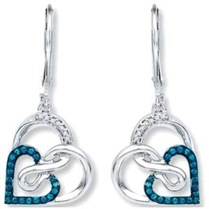 Interlocking Infinity Hearts Infinity Earrings - New